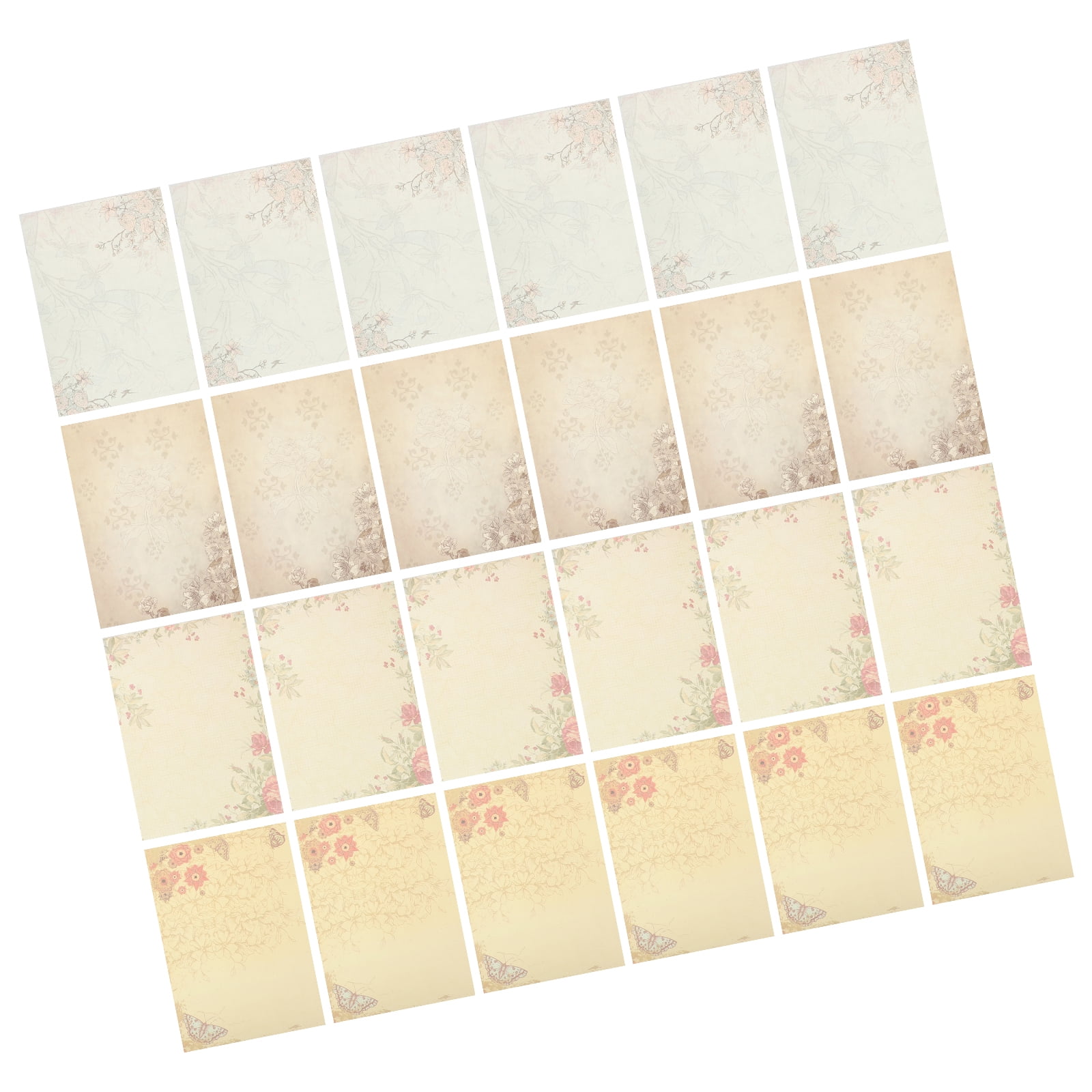 Letter Writing Stationary Vintage Floral Stationery Blank Paper for