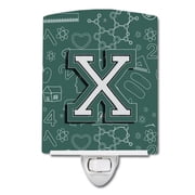 Letter X Back to School Initial Ceramic Night Light