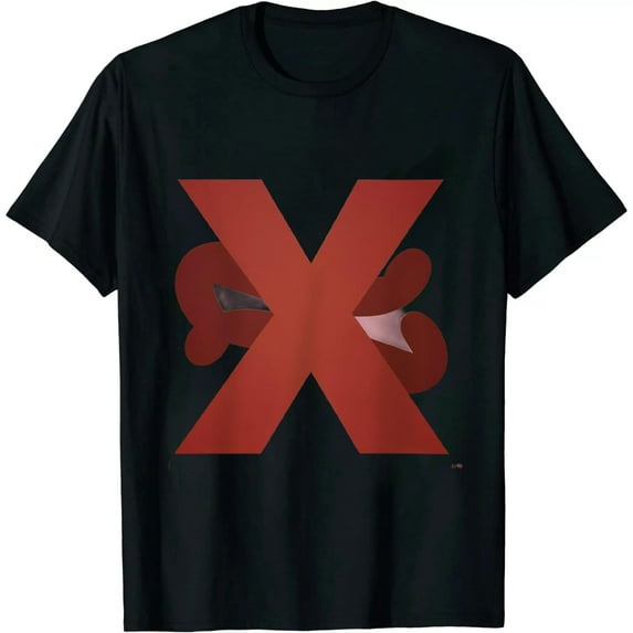 Letter X Black Capital Alphabet Name Initial T-Shirt