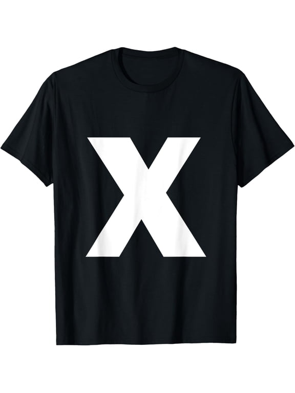 Letter X Capital Alphabet Monogram Initial T-Shirt