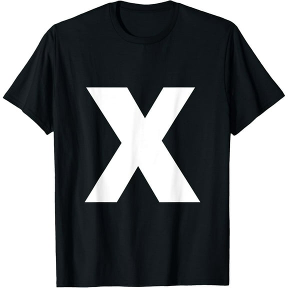 Letter X Capital Alphabet Monogram Initial T-Shirt