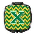 thumbnail image 1 of Letter X Chevron Green and Gold Compact Mirror CJ1059-XSCM, 1 of 4