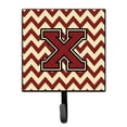 thumbnail image 1 of Letter X Chevron Maroon and Gold Leash or Key Holder, 1 of 1