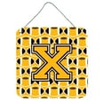 thumbnail image 1 of Letter X Football Black Old Gold and White Wall or Door Hanging Prints, 1 of 1
