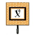 thumbnail image 1 of Letter X Initial Monogram - Orange Polkadots Leash or Key Holder, 1 of 7