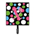 thumbnail image 1 of Letter X Initial Monogram - Polkadots and Pink Leash or Key Holder, 1 of 7