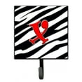 thumbnail image 1 of Letter X Initial Monogram - Zebra Red Leash or Key Holder, 1 of 7