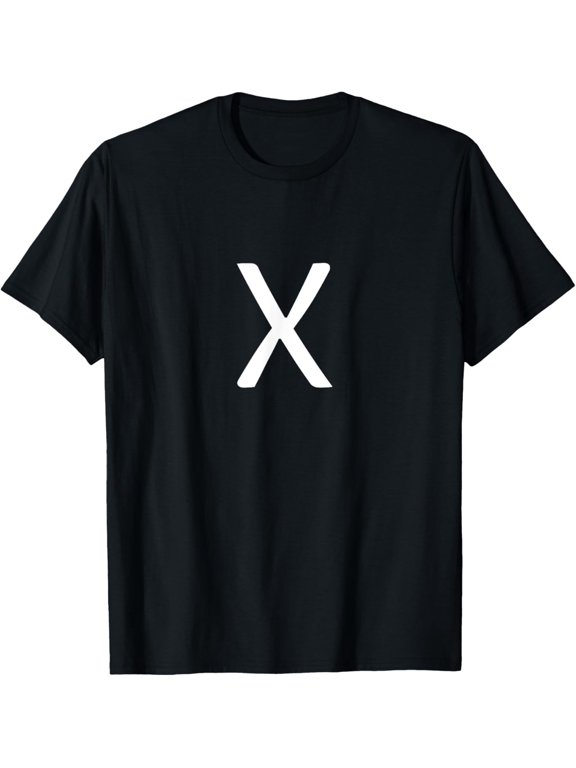 Letter X - Minimal Capital Alphabet To Spell Words Or Names T-Shirt men and women can wear, black, white, gifts