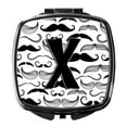 thumbnail image 1 of Letter X Moustache Initial Compact Mirror, 1 of 4