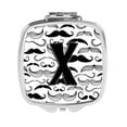thumbnail image 1 of Letter X Moustache Initial Compact Mirror, 1 of 1