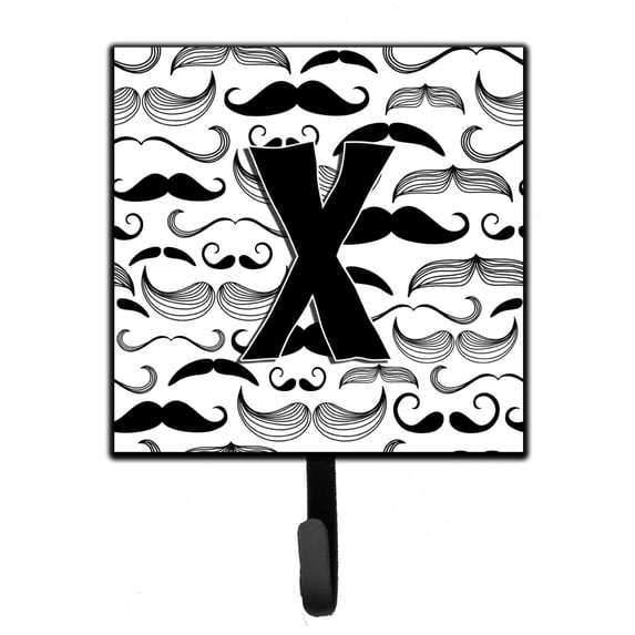 Letter X Moustache Initial Leash or Key Holder