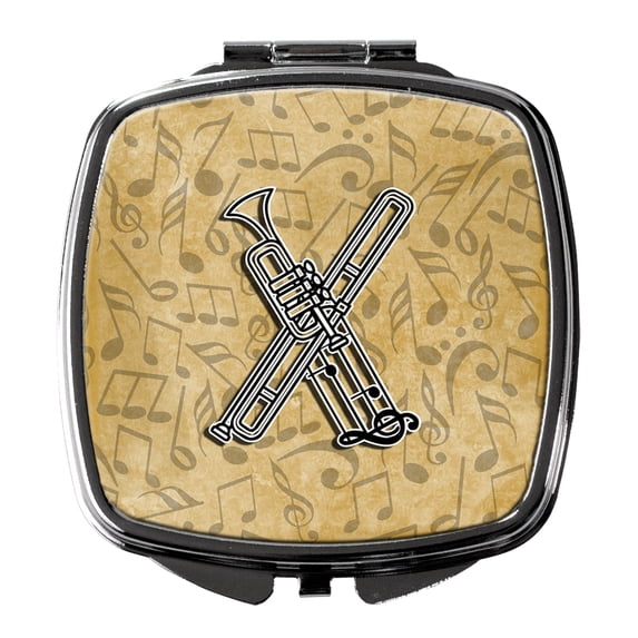 Letter X Musical Instrument Alphabet Compact Mirror