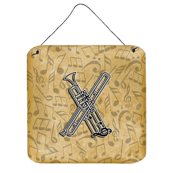 Letter X Musical Instrument Alphabet Wall or Door Hanging Prints