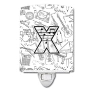 Letter X Musical Note Letters Ceramic Night Light