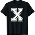thumbnail image 1 of Letter X Name Initial Varsity Alphabet Monogram T-Shirt, 1 of 5
