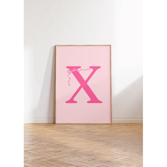 Letter X Poster, X Initial, Big Letters For Wall, Alphabet Letter Art, Letters For Nursery, Pink Wall Art, Pastel Poster, Teen Room Decor Wall Art, Modern Wall Decor, 8x12 UNFRAMED