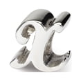 thumbnail image 1 of Letter X Script Charm .925 Sterling Silver Antique Finish Reflection Beads - QRS1430X, 1 of 5