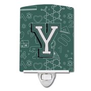 Letter Y Back to School Initial Ceramic Night Light