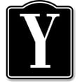 thumbnail image 1 of Letter Y Bin Aisle Row Marker Label BLACK Aluminum Composite Sign, 20"24", 1 of 9