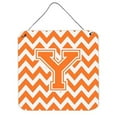 thumbnail image 1 of Letter Y Chevron Orange & White Wall or Door Hanging Prints, 1 of 1