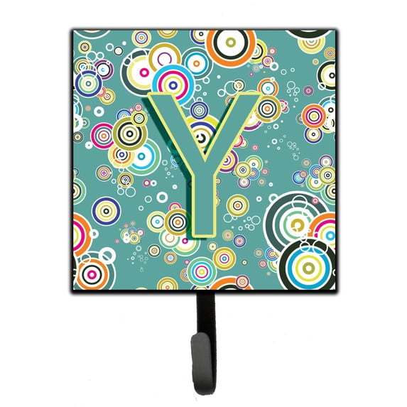 Letter Y Circle Circle Teal Initial Alphabet Leash or Key Holder
