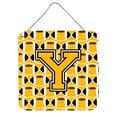 thumbnail image 1 of Letter Y Football Black Old Gold and White Wall or Door Hanging Prints, 1 of 1