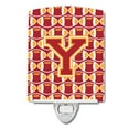 thumbnail image 1 of Caroline's Treasures CJ1070-YCNL Letter Y Football Cardinal and Gold Ceramic Night Light, 6x4x3", multicolor, 1 of 1