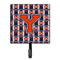 thumbnail image 1 of Letter Y Football Orange Blue and white Leash or Key Holder, 1 of 1