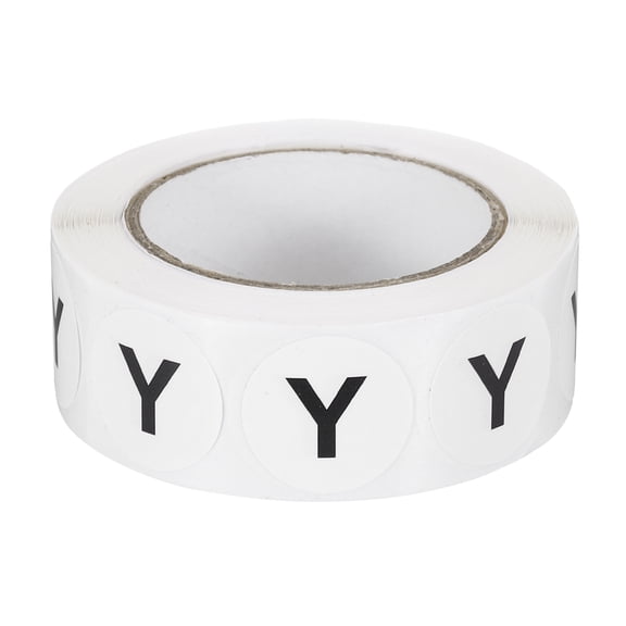 Uxcell Letter Inventory Labels, Round Circle Dots Stickers for Organization Letter Y 0.75 inch