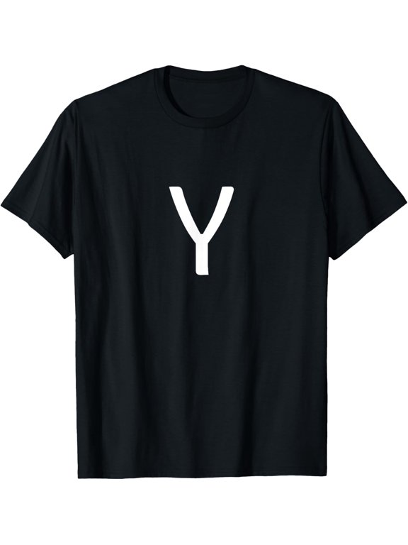Letter Y - Minimal Capital Alphabet To Spell Words Or Names T-Shirt men and women can wear, black, white, gifts