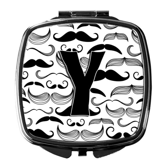 Letter Y Moustache Initial Compact Mirror