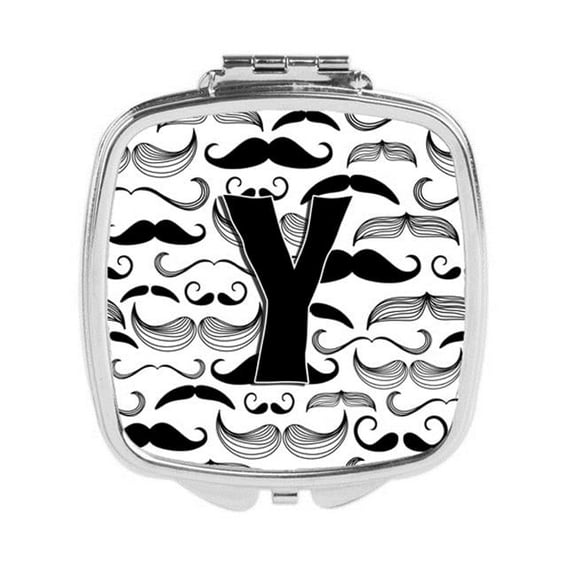 Letter Y Moustache Initial Compact Mirror