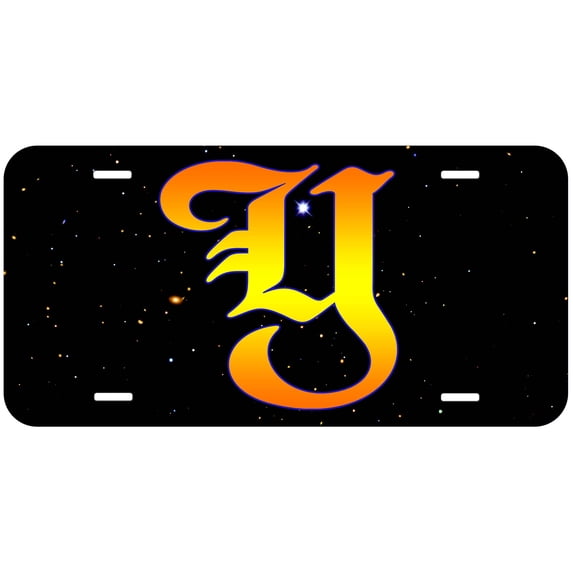 Letter Y Novelty Car Auto License Plate