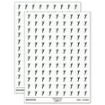 thumbnail image 1 of Letter Y Uppercase Felt Marker Font 200+ Round Stickers - White - Matte Finish - 0.50" Size, 1 of 3