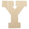 thumbnail image 1 of Letter Y Uppercase Fun Bold Font Wood Shape Unfinished Piece Cutout Craft DIY Projects - 4.70 Inch Size - 1/4 Inch Thick, 1 of 7