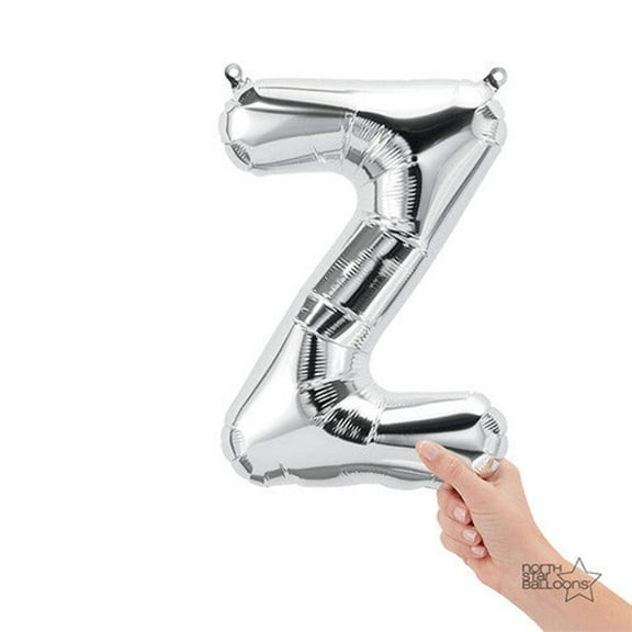 Letter Z Balloon, 13.5", Silver