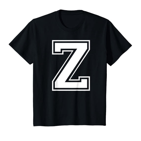 Letter Z Capital Alphabet College Varsity Monogram Club T-Shirt