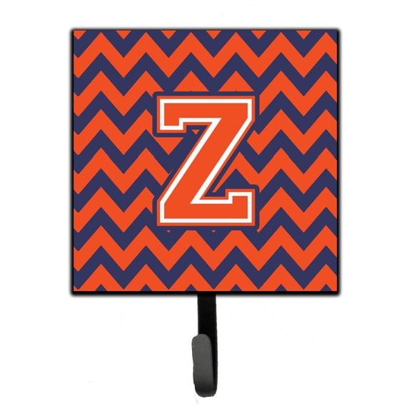 Letter Z Chevron Orange and Blue Leash or Key Holder
