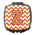 thumbnail image 1 of Letter Z Chevron Orange and Regalia Compact Mirror, 1 of 4