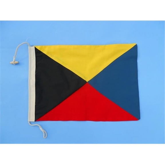 Letter Z Cloth Nautical Alphabet Flag - 20 in. Decorative Accent
