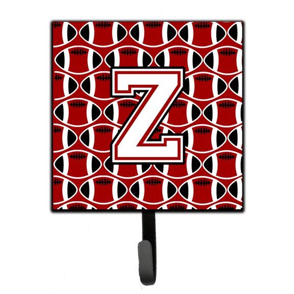 Letter Z Football Cardinal and White Leash or Key Holder