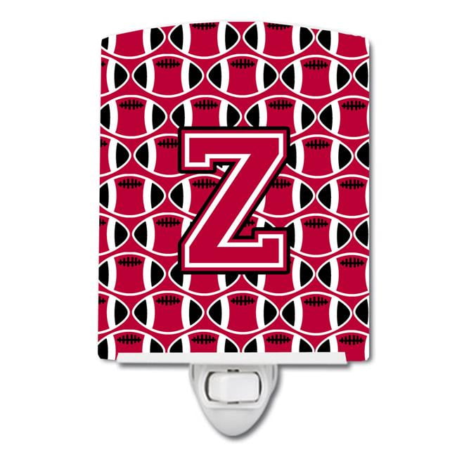 ❤︎K❤︎ Caroline's Treasures CJ1079-ZCNL Letter Z Football Crimson