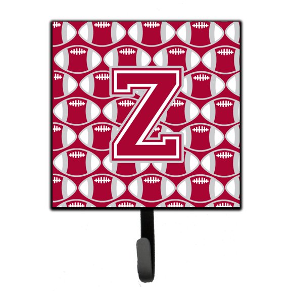 Letter Z Football Crimson grey and white Leash or Key Holder