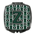 thumbnail image 1 of Letter Z Football Green and White Compact Mirror CJ1071-ZSCM, 1 of 4