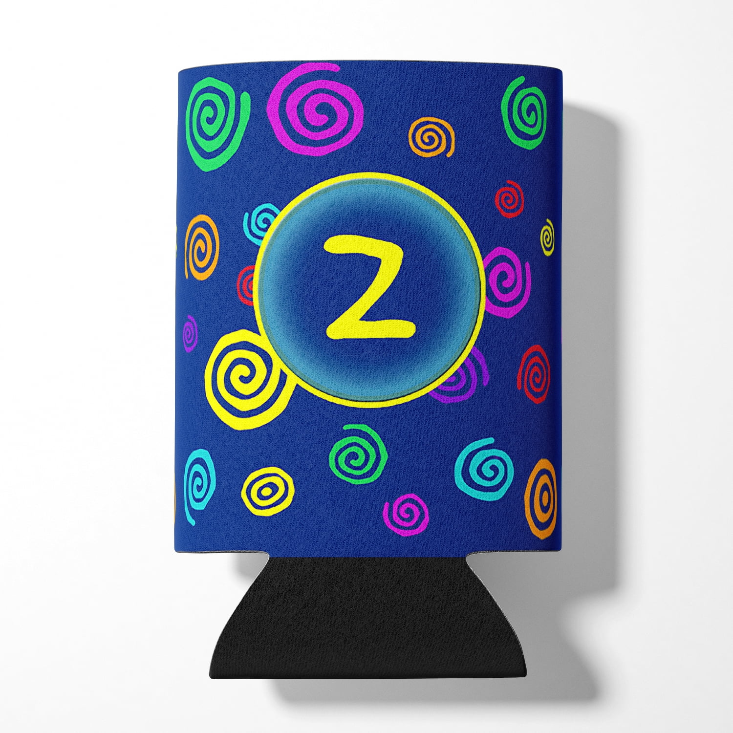 Letter Z Initial Monogram - Blue Swirls Can or Bottle Beverage Insulator Hugger