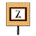 thumbnail image 1 of Letter Z Initial Monogram - Orange Polkadots Leash or Key Holder, 1 of 7