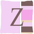 thumbnail image 1 of Letter Z Initial Monogram - Pink Stripes Decorative Indoor & Outdoor Fabric Pillow, 1 of 1