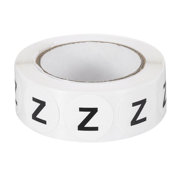 Uxcell Letter Inventory Labels, Round Circle Dots Stickers for Organization Letter Z 0.75 inch