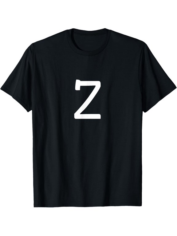 Letter Z - Minimal Capital Alphabet To Spell Words Or Names T-Shirt men and women can wear, black, white, gifts
