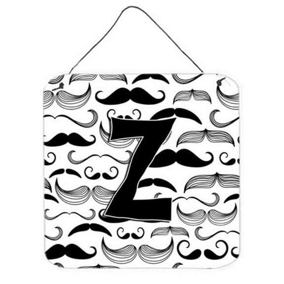 Letter Z Moustache Initial Wall and Door Hanging Prints